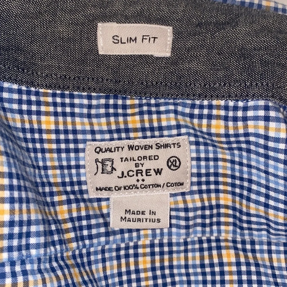 J. Crew Slim fit plaid button down size XL